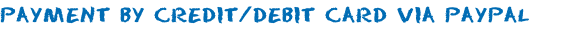Payment by credit/debit card via paypal